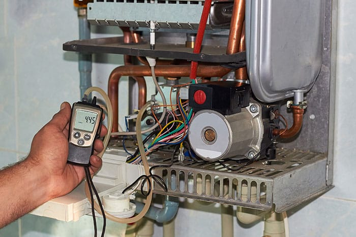 Gas Boiler Service checking pressure Gas Boiler Service checking pressure